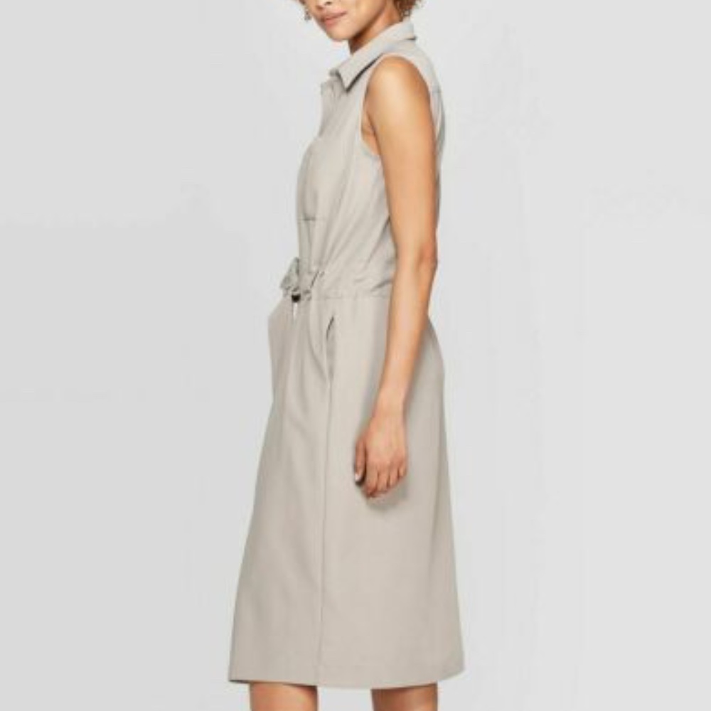 Women Sleeveless Collared Shirtdress Prologue NWT - Picture 2 of 3